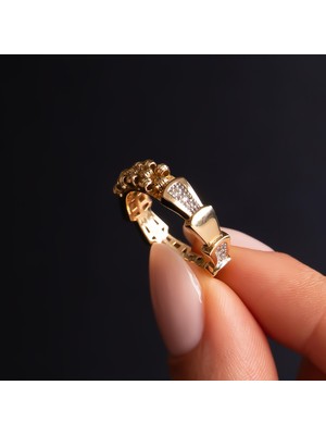 Hakan Mücevherat Taşlı Dorikalı 14 Ayar Altın Yüzük