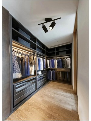 Normadia Sarı Işık Modern Spot Ledli Siyah Avize, Salon, Mutfak ve Cafe Dekoru