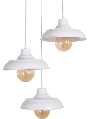 Normadia Modern Beyaz Sarkıt Avize, Salon, Mutfak ve Kafe Için Şık Aydınlatma