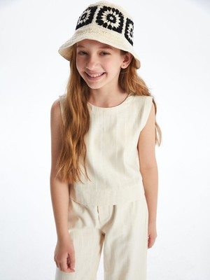 Lc Waikiki Yeni Sezon Bisiklet Yaka Kız Çocuk Crop Bluz