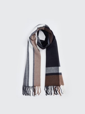 Lc Waikiki Yeni Sezon Renk Bloklu Püsküllü Erkek Atkı