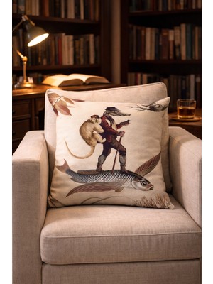 Evdek Çift Tarafı Baskılı Kırlent Kılıfı 6EOD33