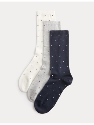 Marks & Spencer 3'lü Desenli Çorap