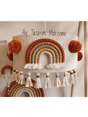 Normadia El Emeği Makrome Bebek ve Çocuk Odası Avizesi (Duy Dahil)