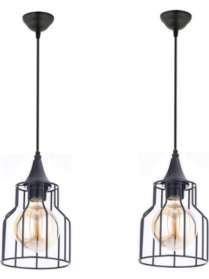 Normadia 2'li Ametist Sarkıt Avize Takımı, Şık ve Işıltılı Dekorasyon Parçası