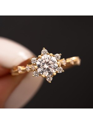 Hakan Mücevherat Lotus Çiçeği 14 Ayar Altın Yüzük