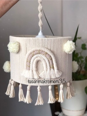 Normadia El Yapımı Şık Makrome Avize, Modern ve Zarif Tasarım