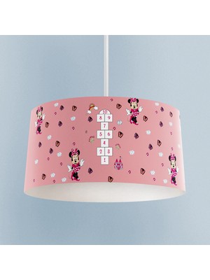 Normadia Renkli Minnie Mouse Temalı Çocuk Odası Avizesi, Sevimli ve Şık Tasarım