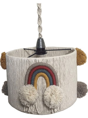 Normadia Renkli Makrome Çocuk Odası Avizesi, Sıcak ve Sevimli Atmosfer Yaratır