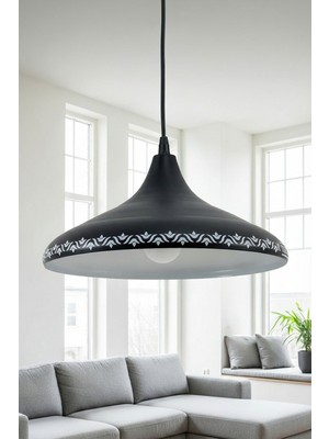 Normadia Modern Siyah Metal Sarkıt Avize, Salon, Mutfak ve Cafe Dekoru