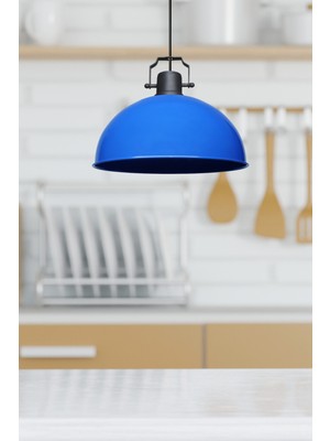 Normadia Mavi Metal Sarkıt Tavan Aydınlatma, Modern ve Şık Tasarım