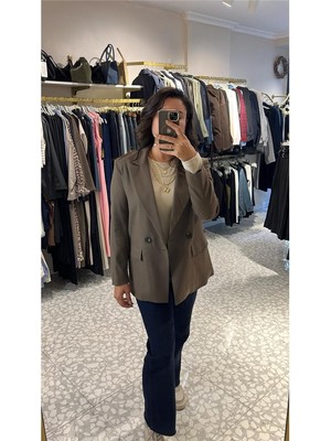 Ceket Blazer Çift Düğmeli
