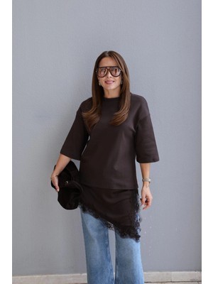 Purple By Banu Dantelli Kombine Tshirt