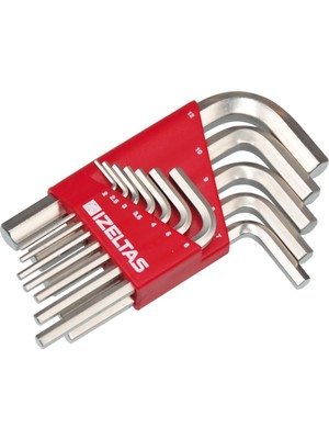 İzeltaş Izeltaş 4900 00 3110 Allen Anahtar Takımı 10’lu Altı Köşe Standart Boy (Mm)
