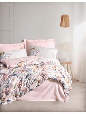 Bilfold Çift Kişilik Saten Nev Takımı Dalya Pudra