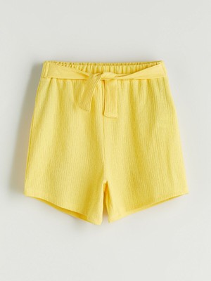 Lc Waikiki Yeni Sezon Beli Lastikli Kız Çocuk Şort