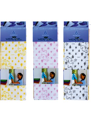 Wermop Anti Bakteriyel Temizlik Bezi, Cam, Araba Silme Bezi, Mutfak Temizleme Bezi 6 Lı Paket