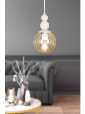 Normadia Modern Beyaz Tekli Avize, Şık ve Zarif Aydınlatma Seçeneği