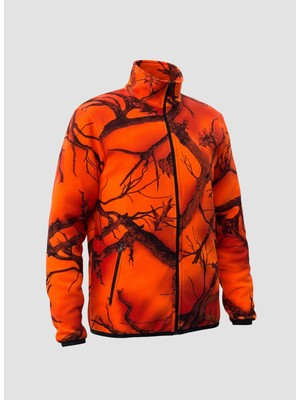 Widi Outdoor Avcılık Polar Hırka Turuncu Fosforlu Uzun Kol Regular Fit Erkek Kullanımına Uygun