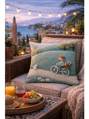 Evdek Çift Tarafı Baskılı Kırlent Kılıfı 6EOD48