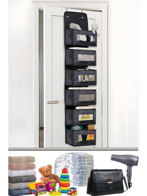Flora Kapı Arkası Düzenleyici Raf 6 Katlı, Yatak Çocuk Bebek Odası Banyo Havlu Çok Amaçlı Organizer