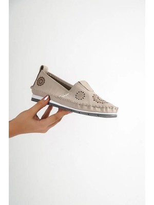 Tarçın Ayakkabı Tarçın Hakiki Deri Günlük Kadın Babet Ayakkabı TRC116-0065