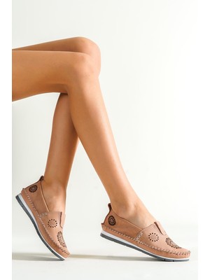 Tarçın Ayakkabı Tarçın Hakiki Deri Günlük Kadın Babet Ayakkabı TRC116-0065