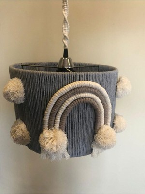 Normadia Renkli Makrome Avize, Çocuk ve Bebek Odası Için Şık Aydınlatma