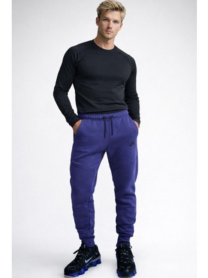 Nike Tech Fleece Slim Fit Men’s Track Jogger Pants Erkek Dar Kesim Eşofman Altı Koyu Mavi
