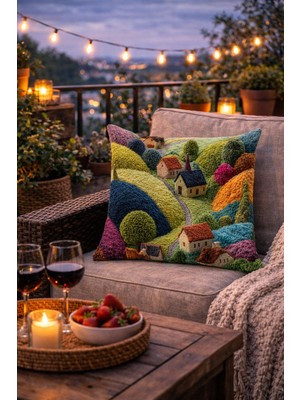 Evdek Çift Tarafı Baskılı Kırlent Kılıfı 6EOD46