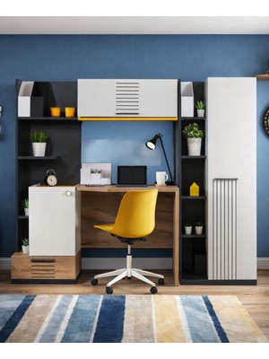 Setay Kitaplıklı Çalşma Masası, Relax Çalışma Masası ve Kitaplık