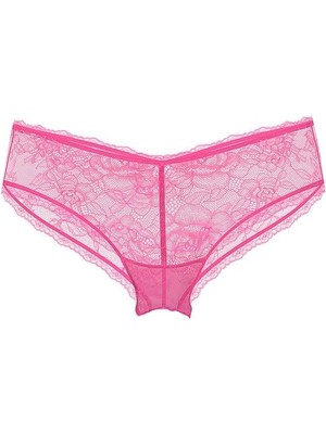 Victoria's Secret Gül Dantelli Derin Bacak Kesim Cheeky Külot