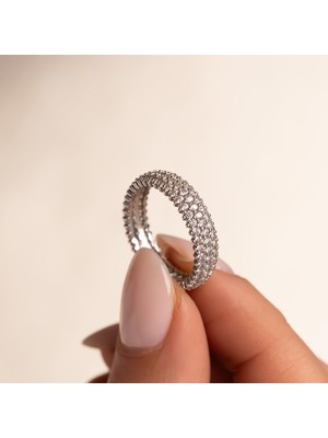 Hakan Mücevherat Tamtur 14 Ayar Beyaz Altın Yüzük