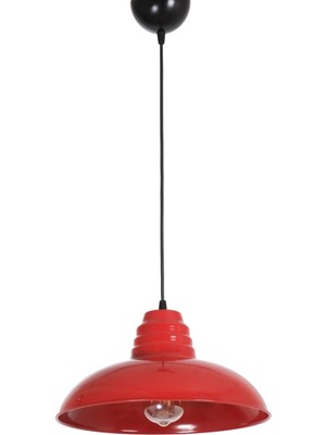 Normadia Kırmızı Modern Tekli Avize, Mutfak, Salon ve Hol Dekorasyonu Için Şık Seçenek