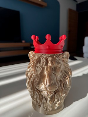 Charm3D Royal Lion Taçlı Aslan Kalemlik