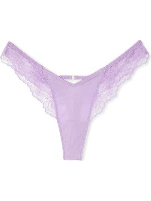 Victoria's Secret Gül Dantelli Derin Bacak Kesim Tanga