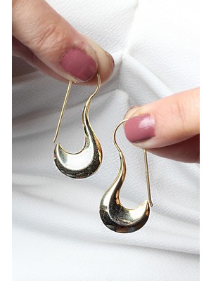 By Barun Geçmeli Kancalı Küpe 925 Ayar Gümüş Küpe