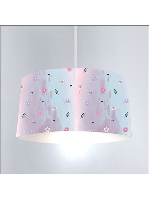 Normadia Renkli Çiçek Desenli Dijital Baskı Avize, Modern ve Şık Tasarım