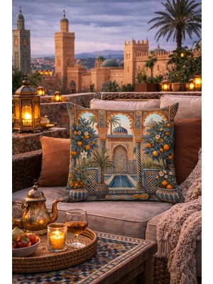 Evdek Çift Tarafı Baskılı Kırlent Kılıfı 6EOD47