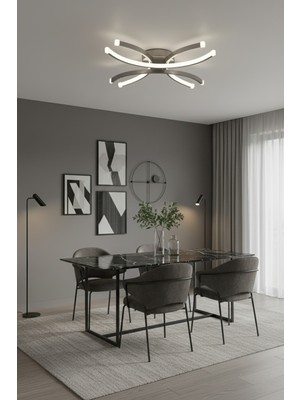 Normadia Modern Beyaz Ledli Tekli Avize, Salon, Mutfak ve Çocuk Odası Için