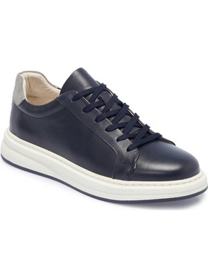 Tergan Lacivert Hakiki Deri Erkek Sneaker - E25I1AY57285-A31