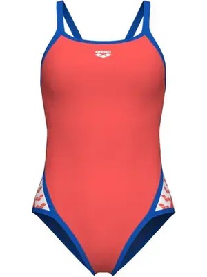 Arena Women's Icons Süper Fly Back Solid Turuncu/mavi Kadın Yüzücü Mayo