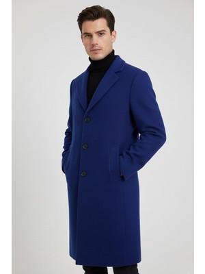 Uki Koyu Mavi Mono Yaka Kaban