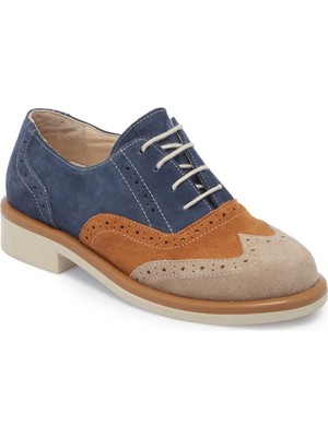 Tergan Bej Hakiki Süet Deri Kadın Makosen - K24I1AY67309-U2I