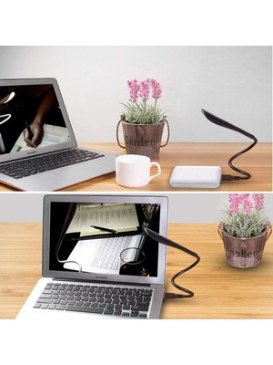 Bsre USB Girişli 3 Kademeli Dokunmatik Siyah LED Esnek Kitap Okuma Lambası