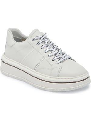 Tergan Beyaz Hakiki Deri Erkek Sneaker - E25I1AY57190-A26