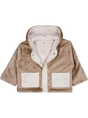 Civil Baby Kapüşonlu 6-18 Ay Hırka - Kahverengi 9-12 Ay