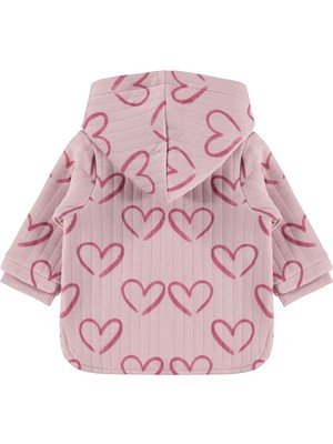 Civil Baby Kalp Empirme 6-18 Ay Hırka - Pembe 6-9 Ay
