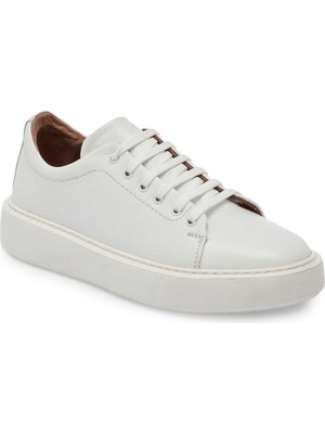 Tergan Beyaz Hakiki Deri Erkek Sneaker - E25I1AY57301-B69