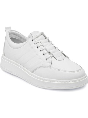Tergan Beyaz Hakiki Deri Erkek Sneaker - E25I1AY57168-A26